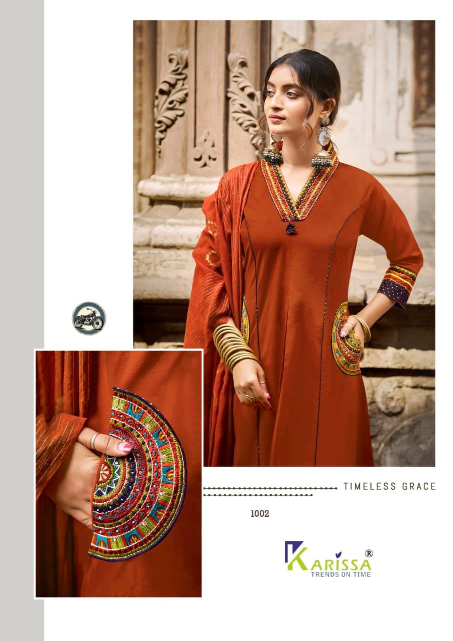 KASHMIRA by KARISSA 1001 To 1006 Series Beautiful Fancy Stylish Colourful casual wear Premium heavy Bombay cotton Stitched dresses At Wholesale Price
